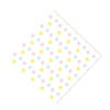 Servetten bloem set van 12 - wit/roze/geel - papier - 33x33 cm