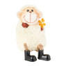Zittend schaapje met bloem - 23 cm