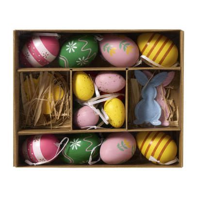 Paasdecoratieset - multikleur - set van 20