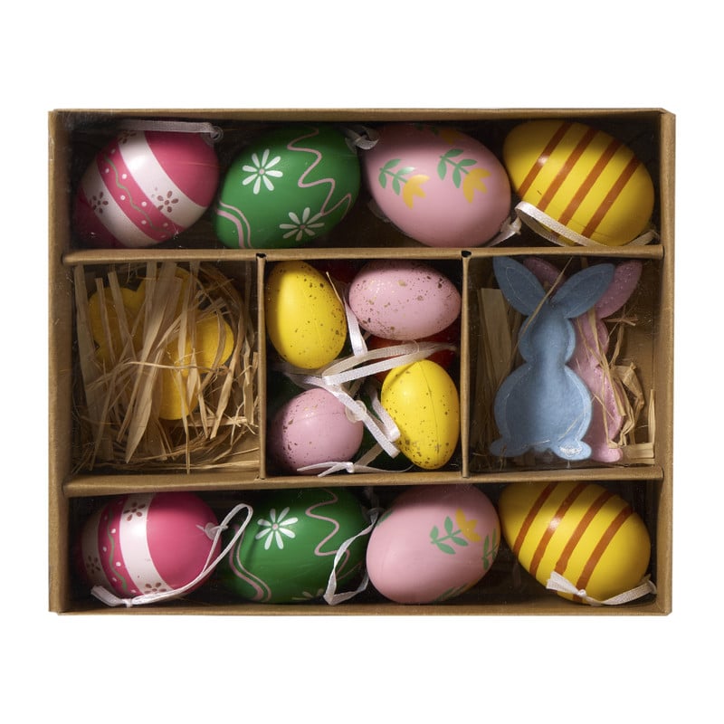 Paasdecoratieset - multikleur - set van 20