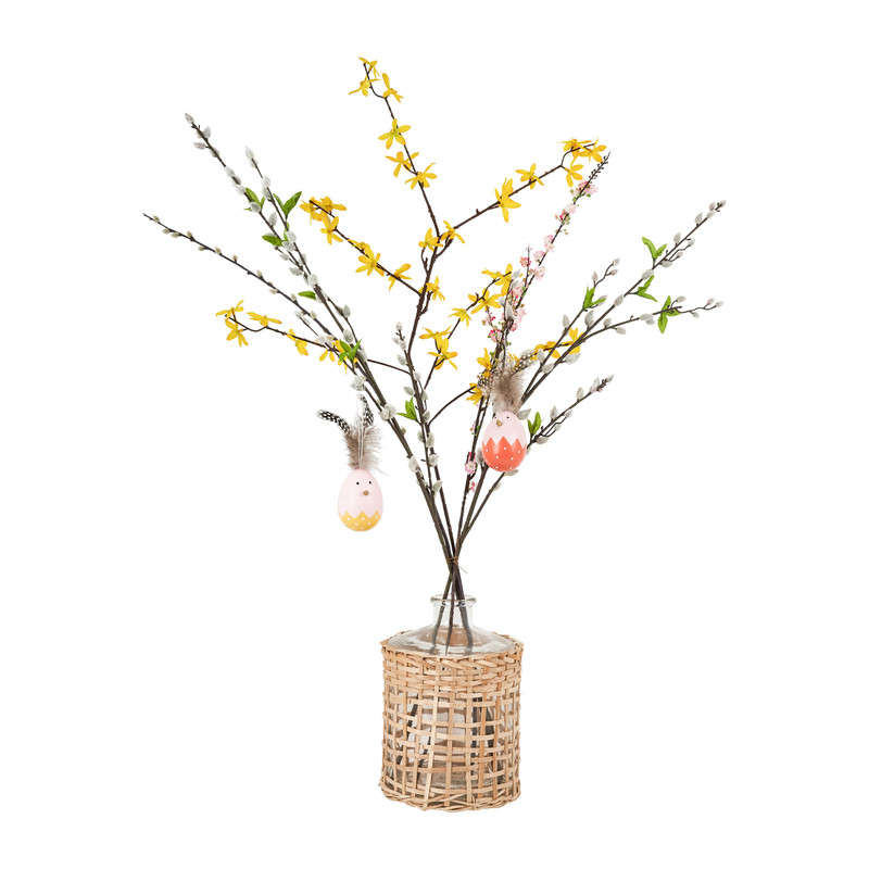 Paaskuiken hanger - oranje - 6 cm