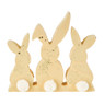 Konijntjes - geel - met gouden glitters - 15 cm