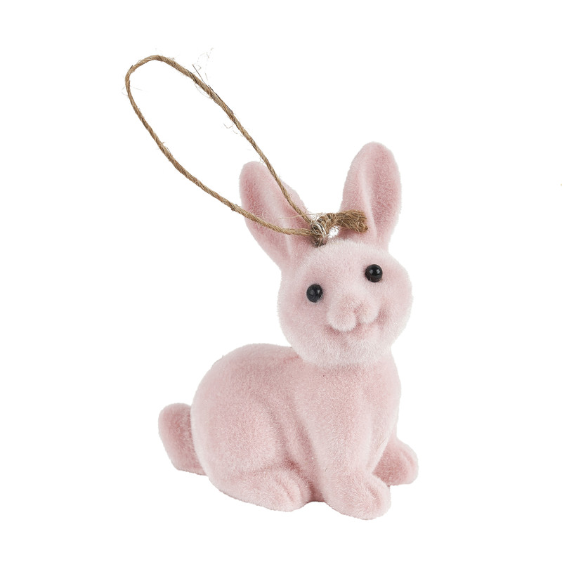 Paashaas hanger - roze - 8 cm 