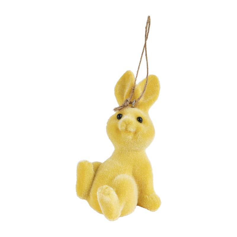 Paashaas hanger - geel - 8 cm