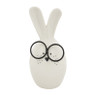 Paaskonijn met bril - wit - 15 cm 