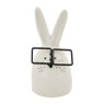 Paaskonijn met bril - wit -  10 cm