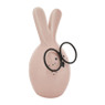 Paaskonijn met bril - roze -  10 cm