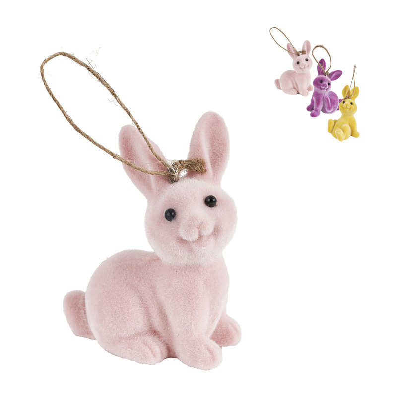 Paashaas hanger - diverse kleuren - 8 cm 