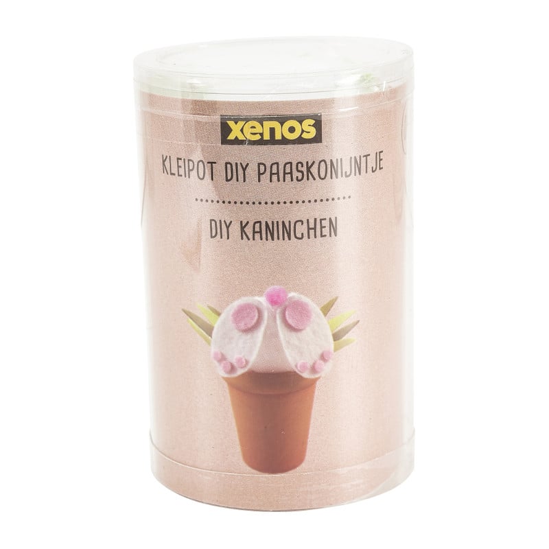 Kleipot DIY paaskonijntje - 9x6x10 cm