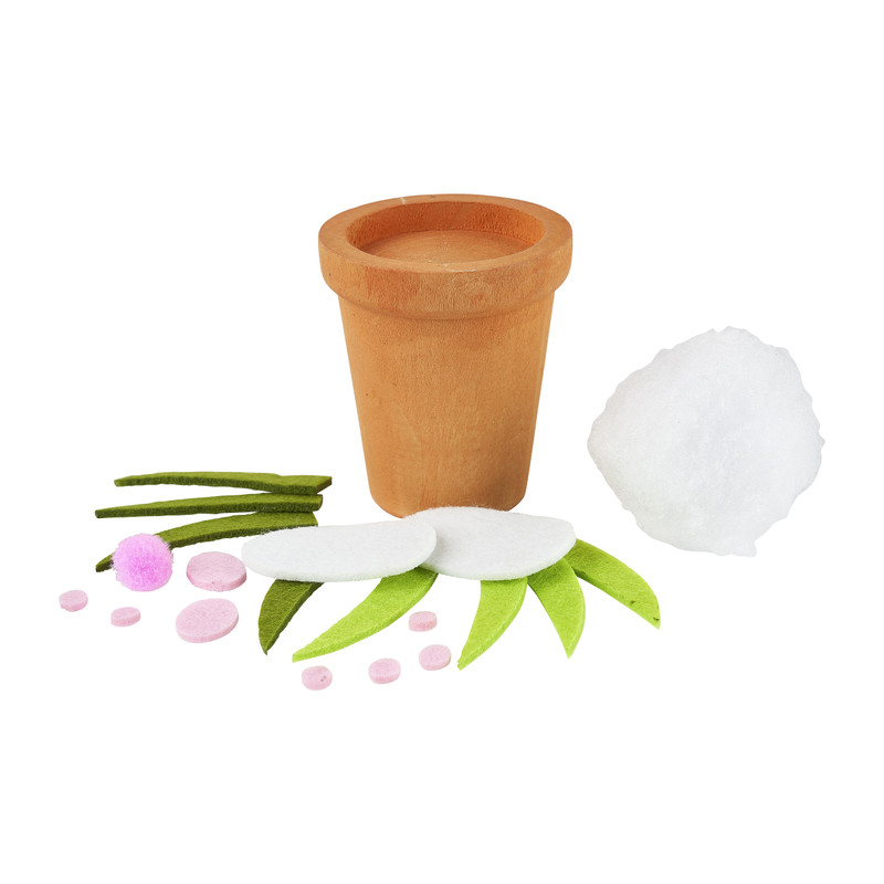 Kleipot DIY paaskonijntje - 9x6x10 cm