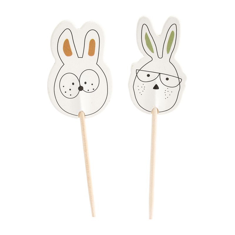 Caketopper paaskonijntje - 24 stuks