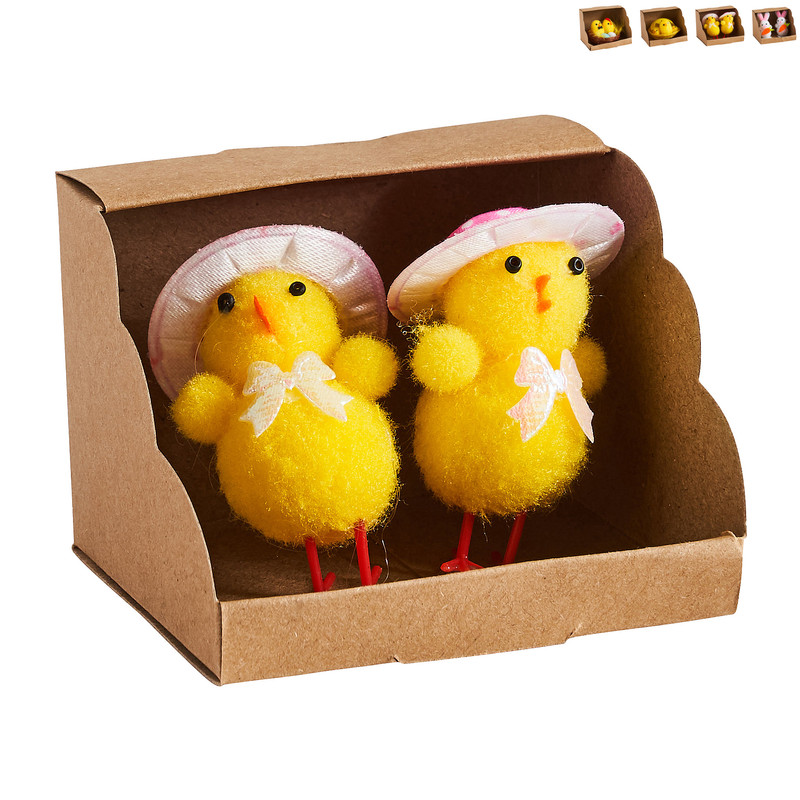 Paasdeco in doosje - diverse soorten - 8x7x6 cm