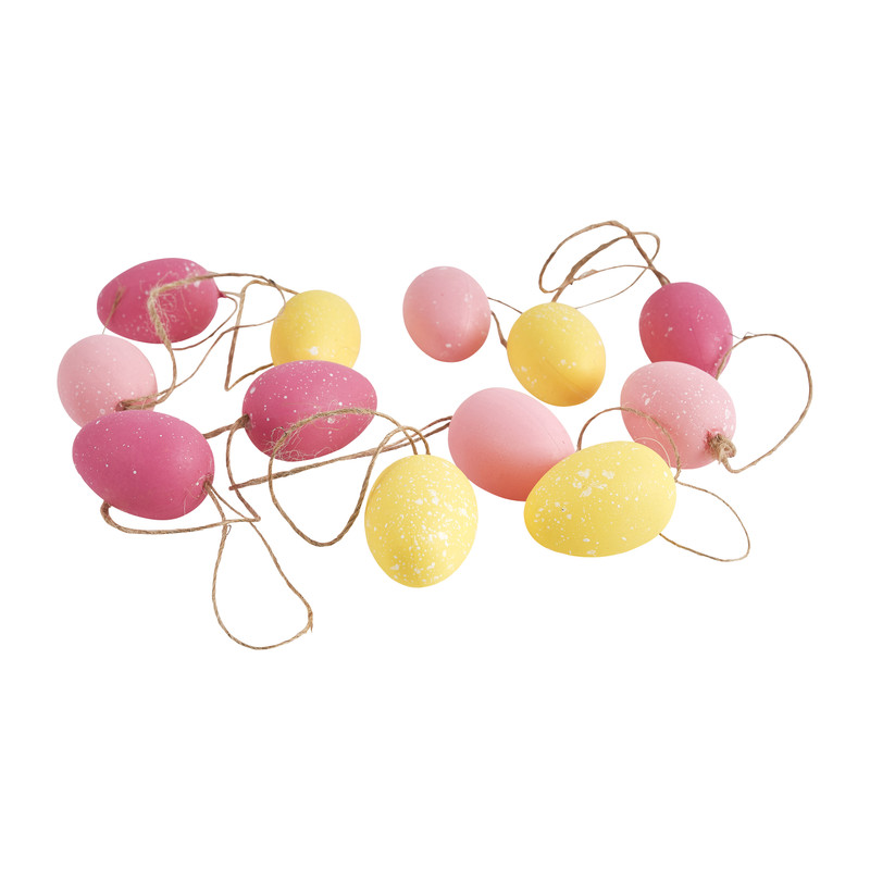 Paaseitjes - roze/geel - 12 stuks