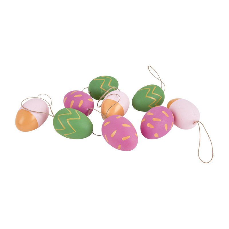 Paaseitjes decoratief - set van 9