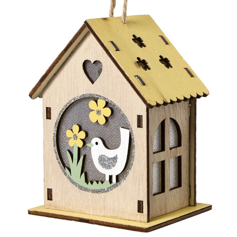 Paashanger vogelhuisje - bruin
