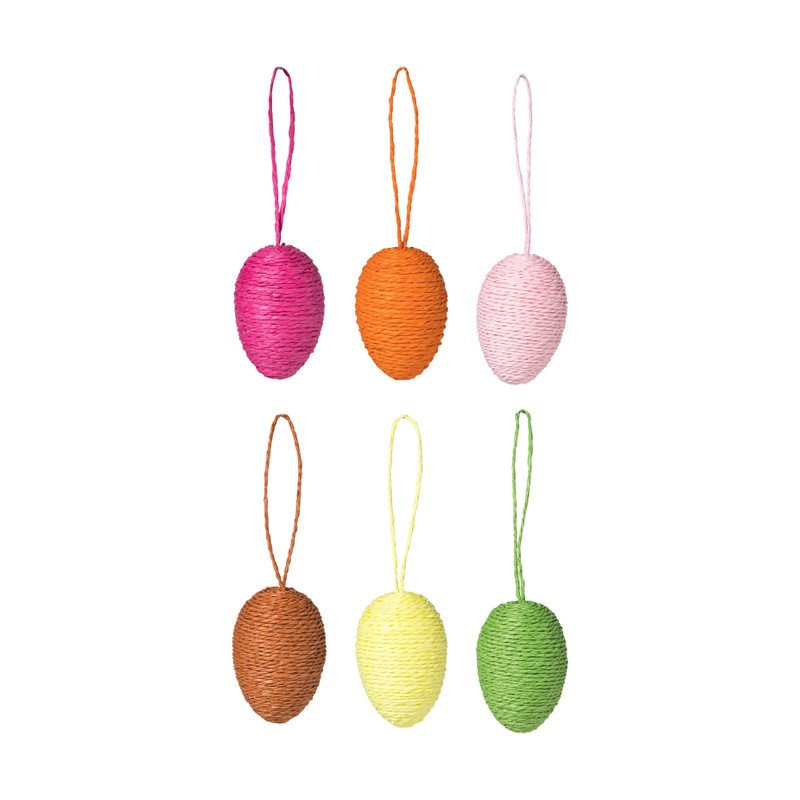 Paashangers marbella - multikleur - set van 6