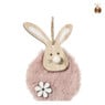Paashanger pluche konijn - multikleur - diverse varianten