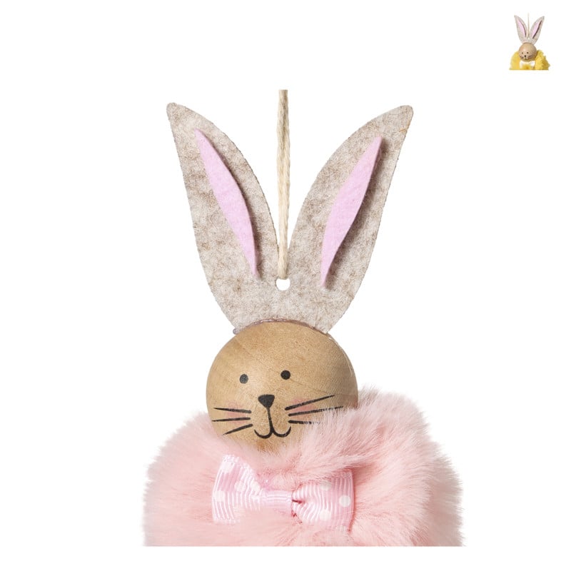 Paashanger konijn - multikleur - diverse varianten