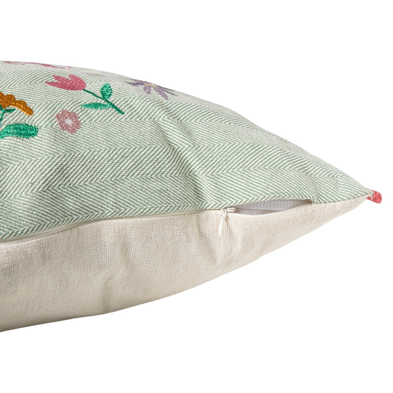 Kussen bloem happy easter - multikleur - 35x50 cm