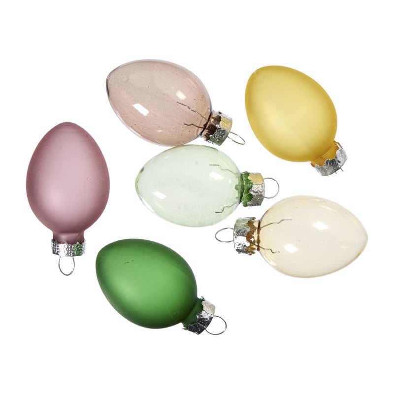 Paashanger mat & glans - set van 6 - diverse varianten