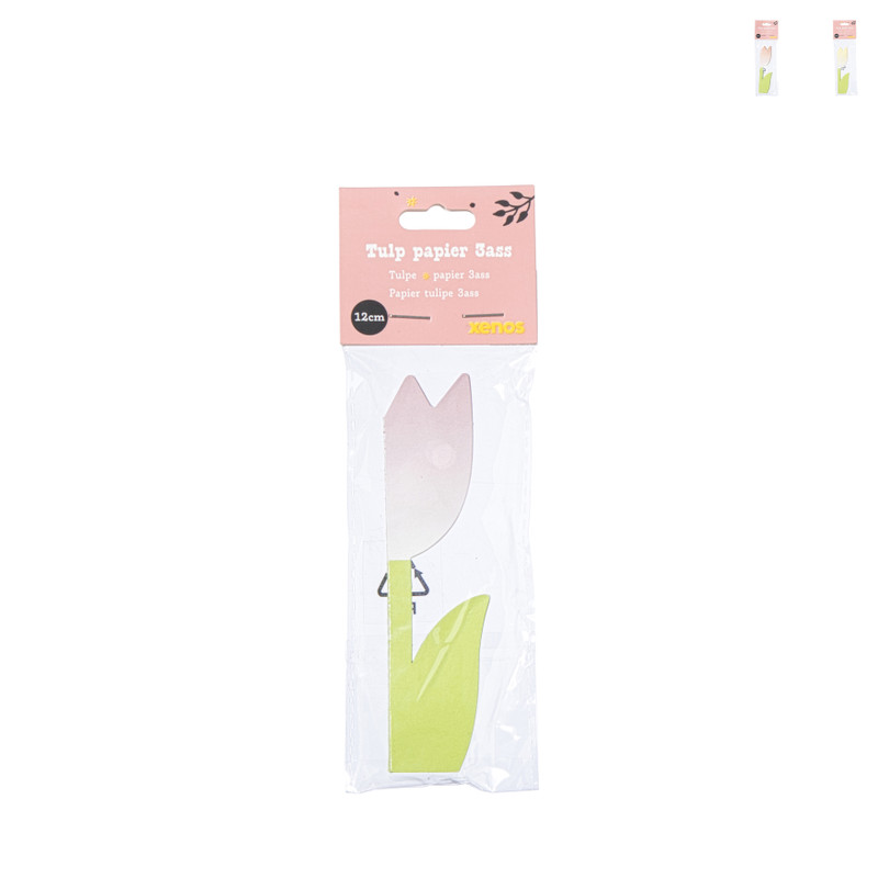 Paashanger tulp klein - papier - diverse varianten