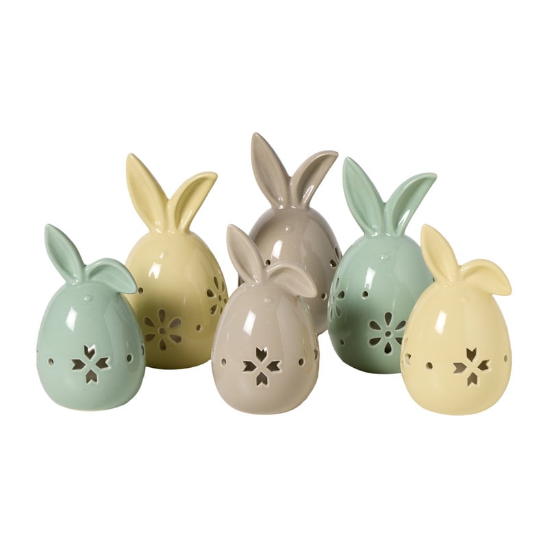 Beeldje paashaas - multikleur - diverse varianten