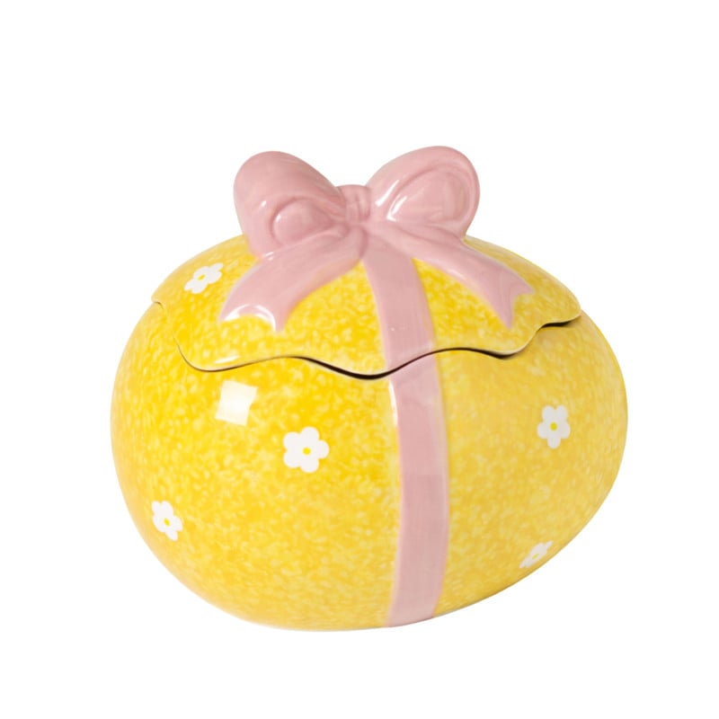 Beeldje ei met strik - multikleur - diverse varianten