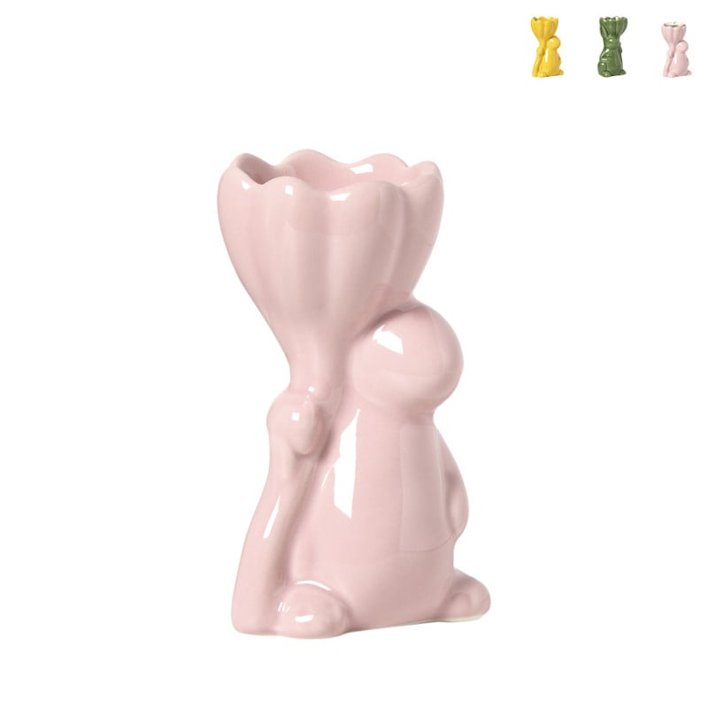 Waxinelichthouder paashaas - multikleur - diverse varianten