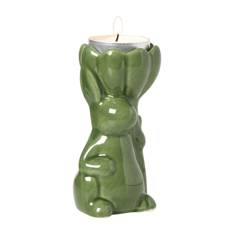 Waxinelichthouder paashaas - multikleur - diverse varianten