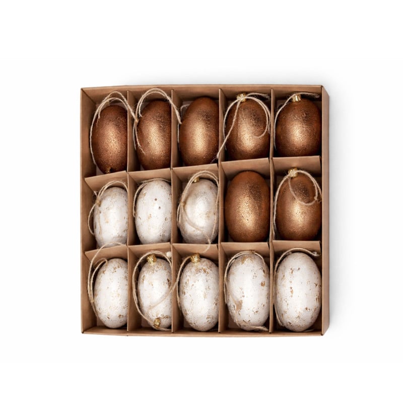Paashangers ei - multikleur - set van 12