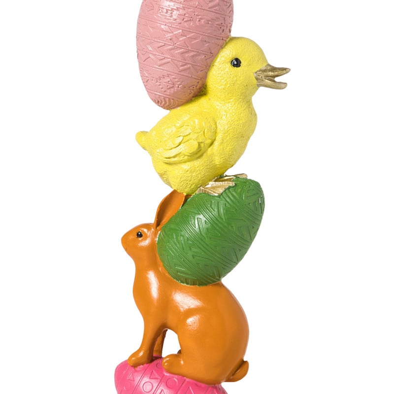 Kandelaar Pasen - multikleur - ø9x29 cm