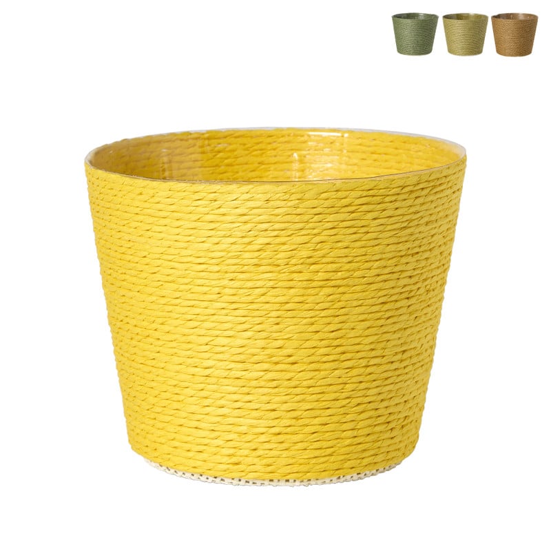 Bloempot mand groot - diverse varianten - ø13.5x11 cm