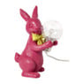 Lamp paashaas - roze - 10x7x5 cm