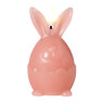 LED kaars paashaas - roze - ø6.4x11 cm