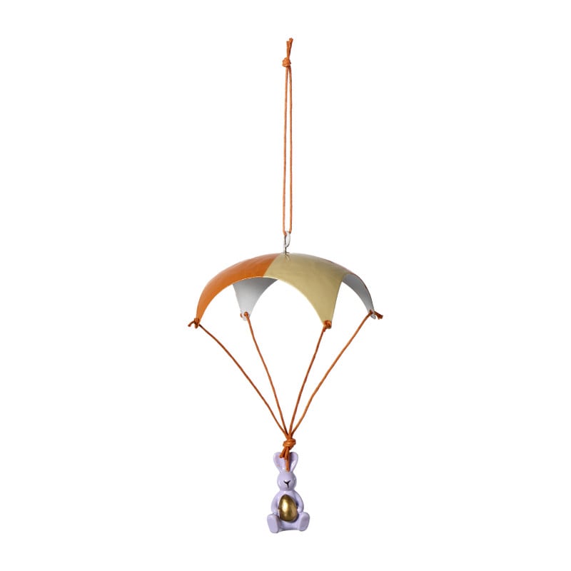 Paashanger parachute - multikleur - ø7x16cm