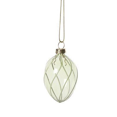 Paashanger streep - groen -  ø5x7 cm 
