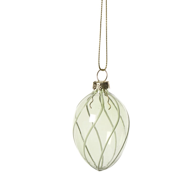 Paashanger streep - groen -  ø5x7 cm 