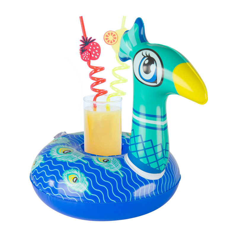 Drinkhouder pauw - blauw