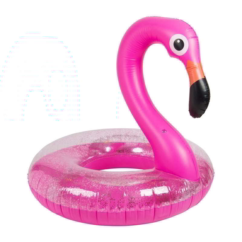 Flamingo zwemband glitter - roze - 118 cm