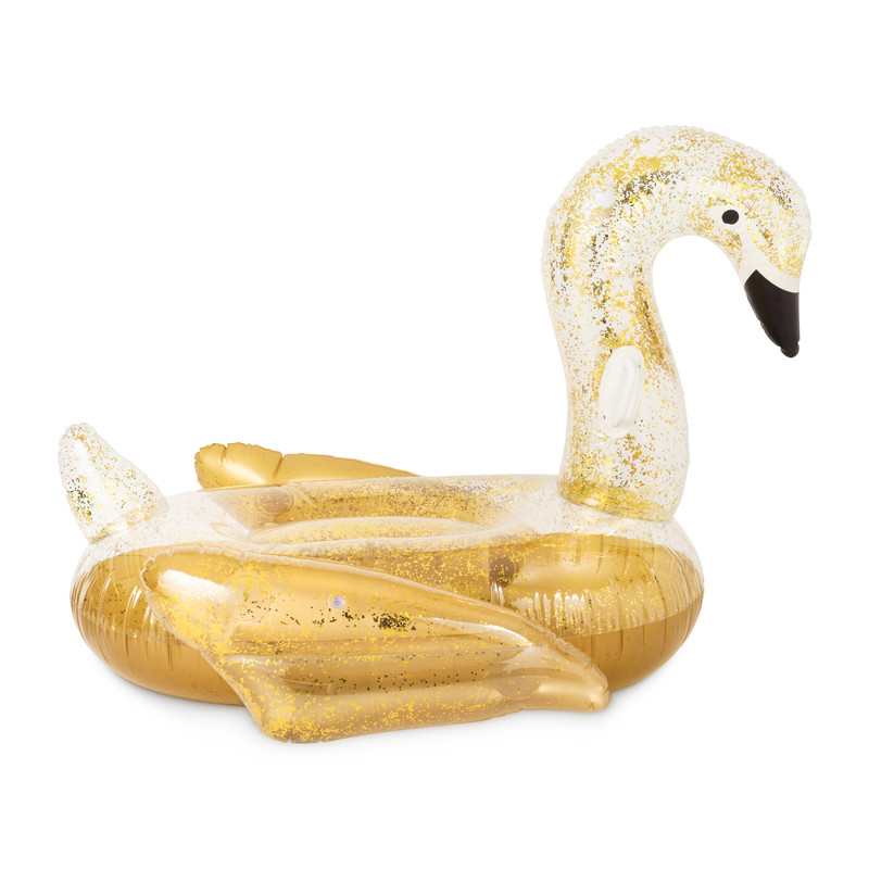 Opblaasbare zwaan - goudkleurig - 122x113x103 cm