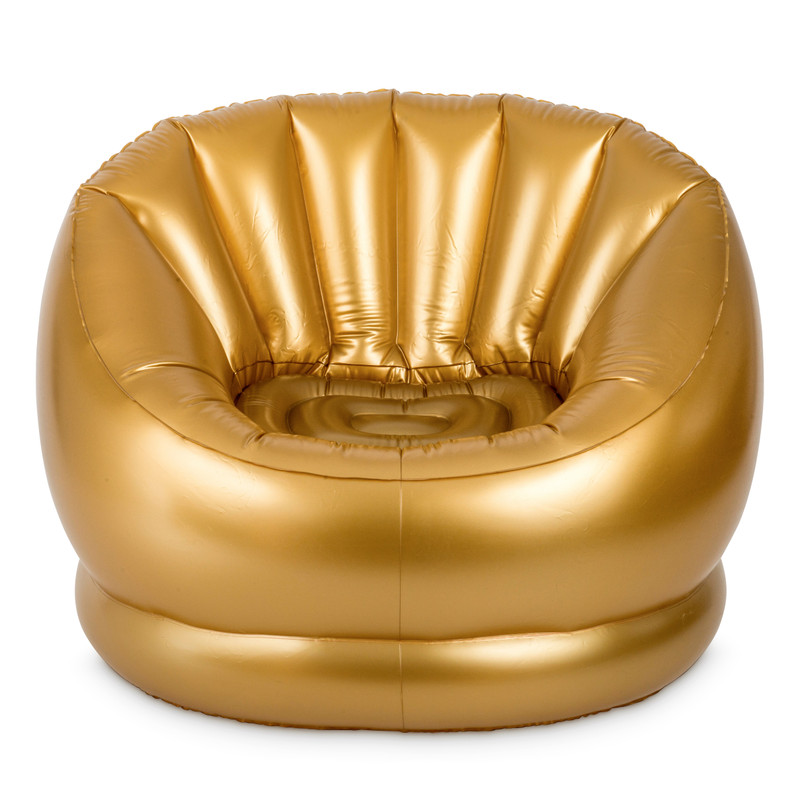Opblaasbare stoel - goud - | Xenos