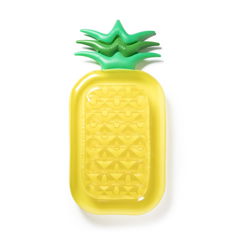 Luchtbed ananas - geel/groen - 182x81 cm
