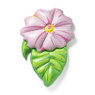Luchtbed bloem - groen/roze - 190x130 cm