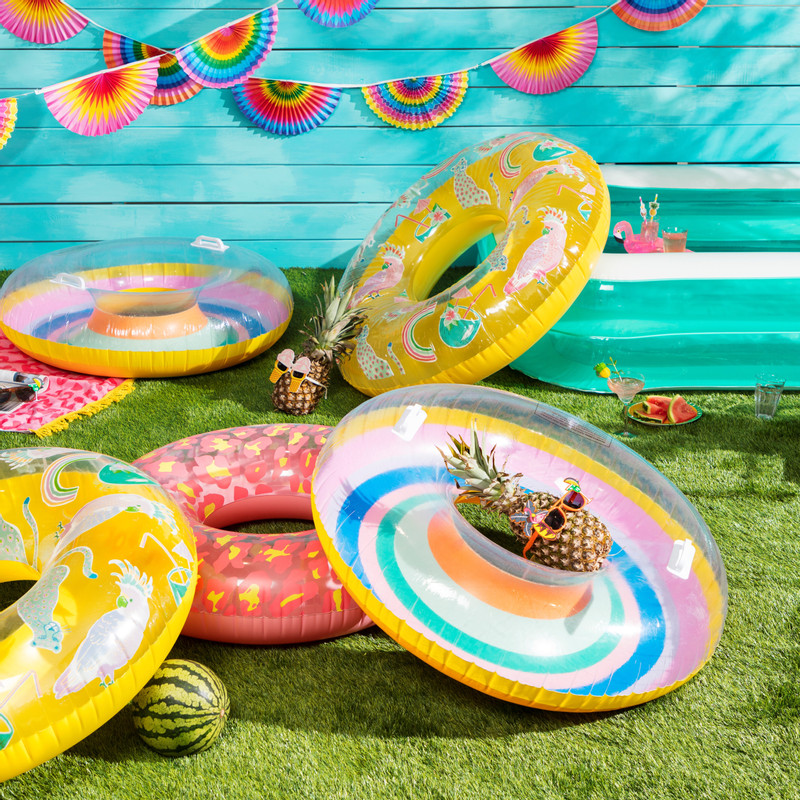 Zwemband rainbow - multikleur -  ø100 cm