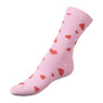 Sokken hartjes - roze/rood - maat 38-41