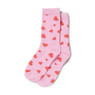 Sokken hartjes - roze/rood - maat 38-41