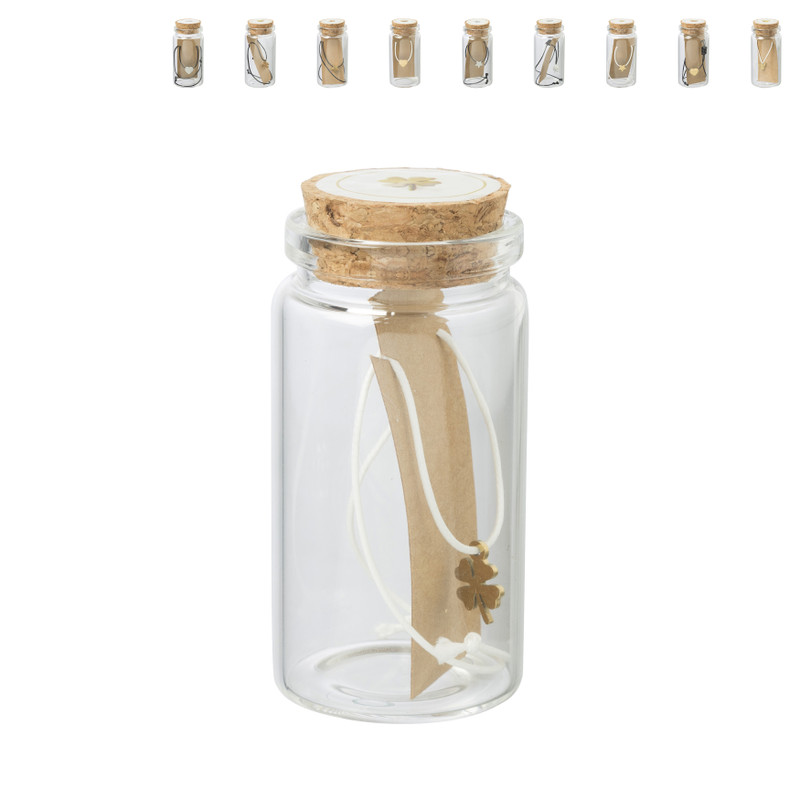 Armbandje in fles - diverse varianten - ø3.7x7 cm