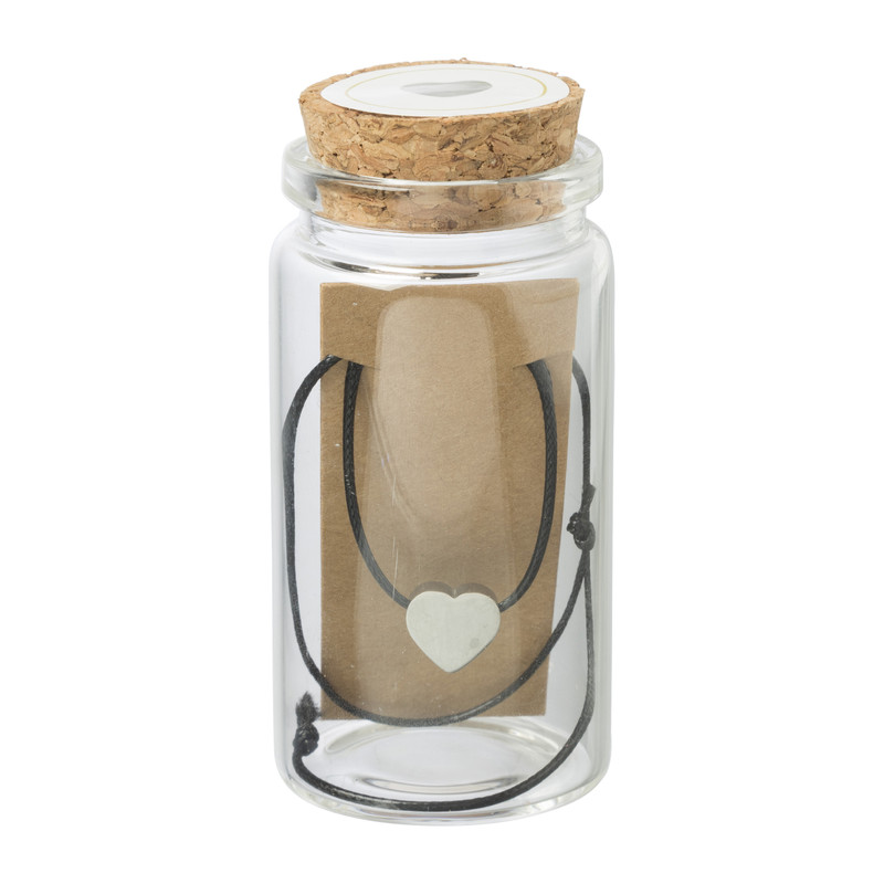 Armbandje in fles - diverse varianten - ø3.7x7 cm