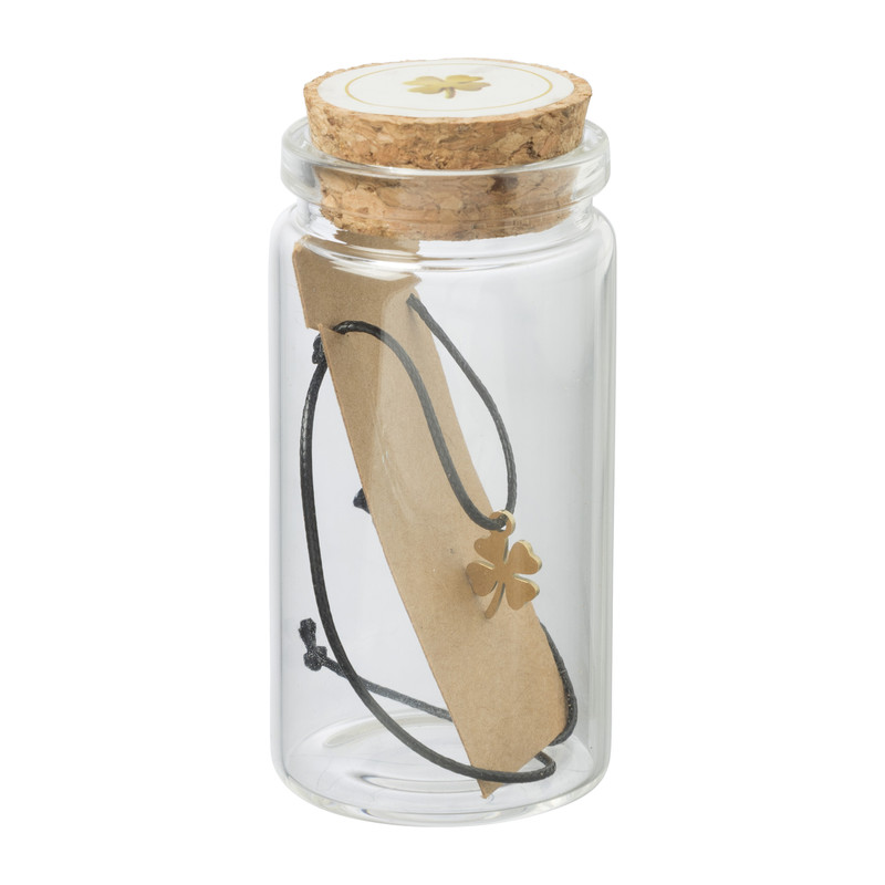 Armbandje in fles - diverse varianten - ø3.7x7 cm