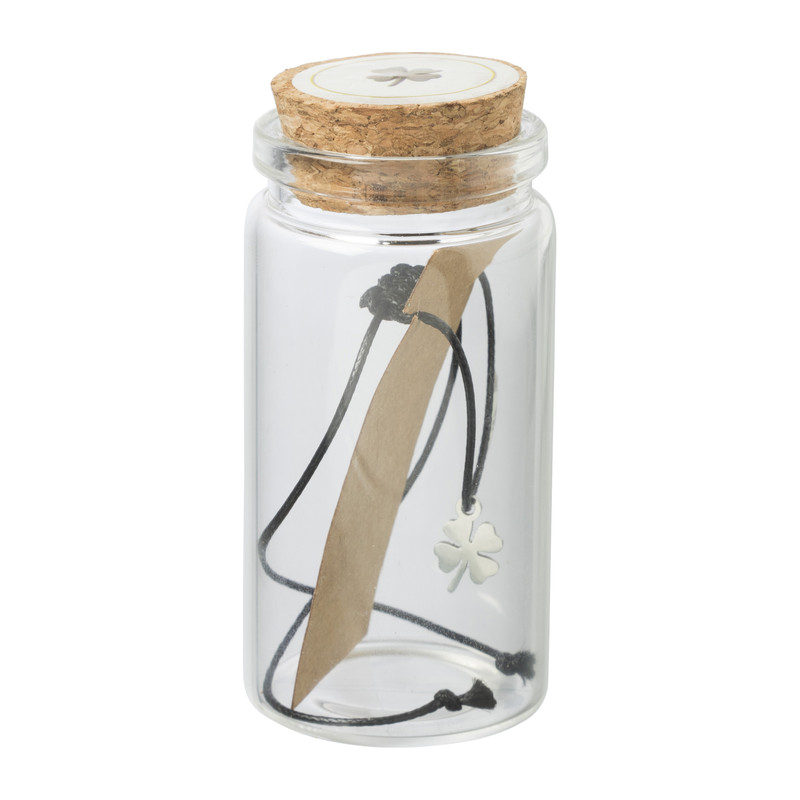 Armbandje in fles - diverse varianten - ø3.7x7 cm